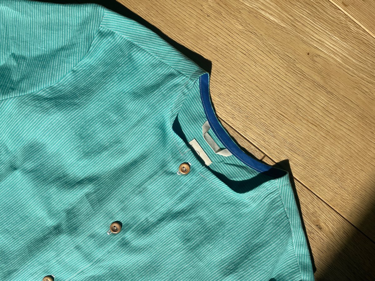 The Artist Shirt ~ Mint Stripe | SOFO studio